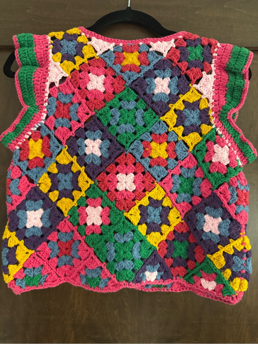 Farm Rio Crochet Granny Square Sleeveless Top - Picture 2 of 3